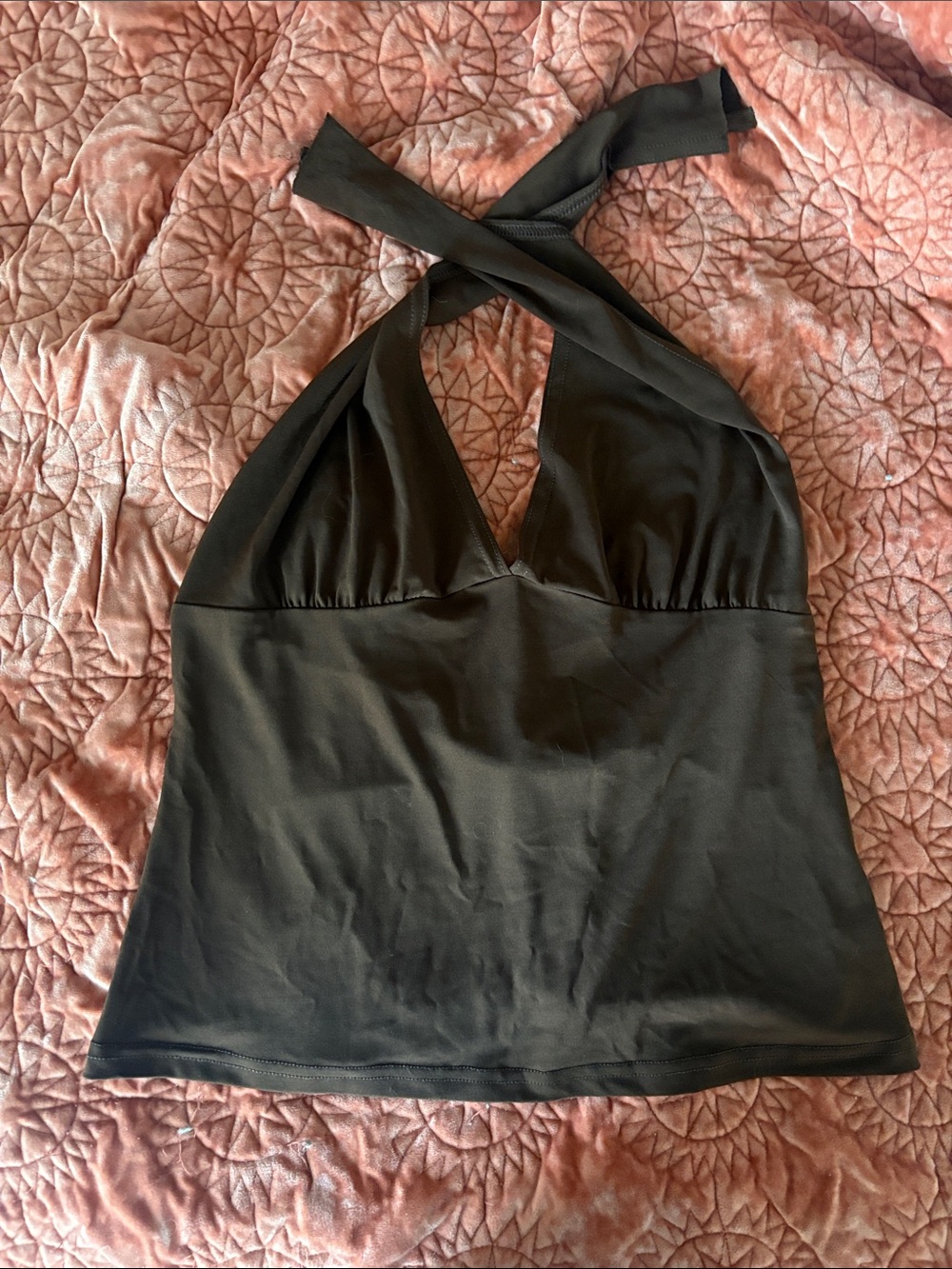 Y2K Brown Halter Top